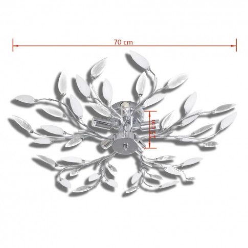 Szczegółowe zdjęcie nr 5 produktu Biała lampa sufitowa w kształcie liści - E996-Gardena