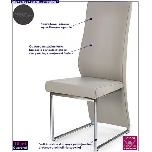 Fotografia Krzesło tapicerowane Bergil - cappuccino z kategorii Inne krzesła tapicerowane
