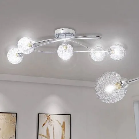 Fotografia Nowoczesna lampa sufitowa z kloszami z siatki - E999-Faruko z kategorii Lampy sufitowe