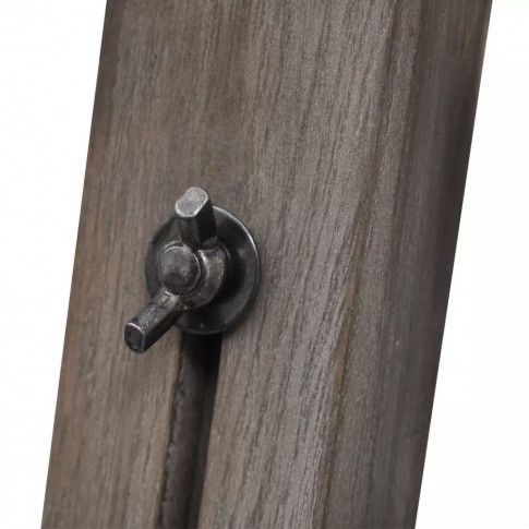 Szczegółowe zdjęcie nr 7 produktu Szara drewniana lampa podłogowa loftowa - EX04-Etna