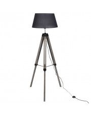 Czarna regulowana lampa podłogowa z drewna - EX04-Etna w sklepie Edinos.pl