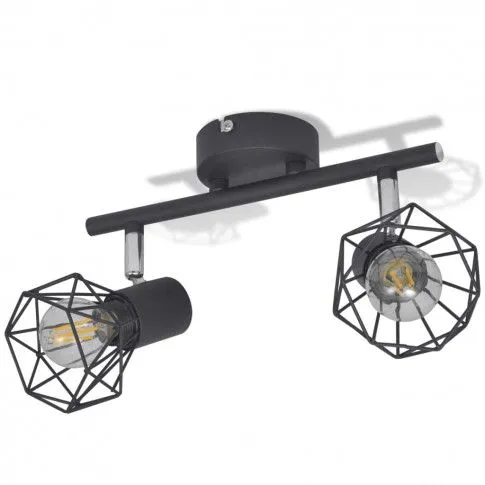 Zdjęcie czarna loftowa lampa sufitowa LED L155-Danila | Edinos.pl