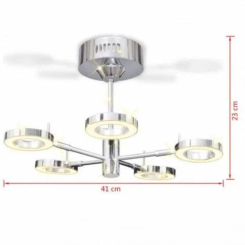 Szczegółowe zdjęcie nr 6 produktu Lampa sufitowa LED z obrotowymi kloszami - EX01-Fergo