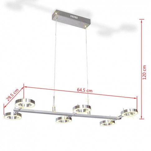 Szczegółowe zdjęcie nr 7 produktu Lampa wisząca LED z obrotowymi kloszami - EX11-Foret
