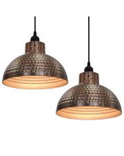 Komplet dwóch metalowych lamp wiszących - EX16-Tores w sklepie Edinos.pl