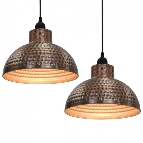 Dwie metalowe lampy wiszące EX16-Tores