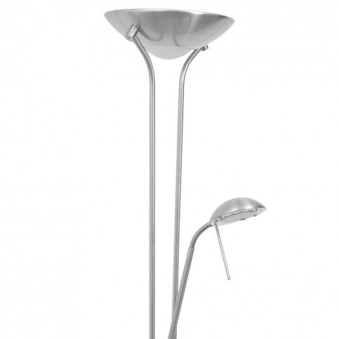 Szczegółowe zdjęcie nr 4 produktu Srebrna stojąca lampa podłogowa LED do czytania - EX05-Notra