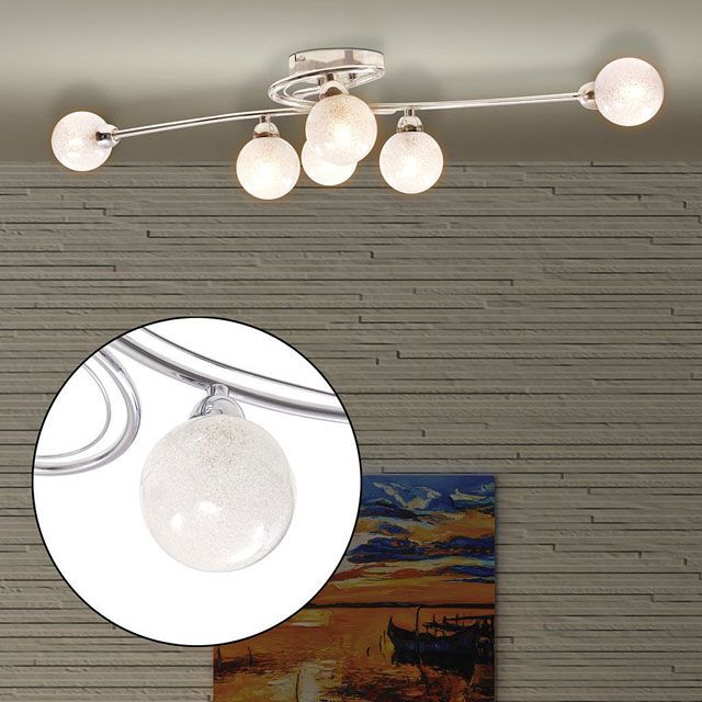 Produkt Srebrna lampa sufitowa do sypialni - EX21-Loker