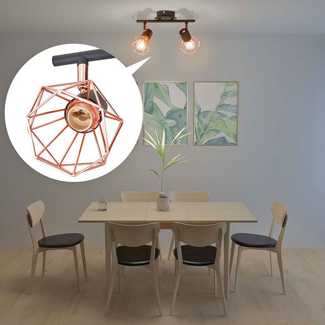 Produkt Czarno miedziana lampa sufitowa loft - EX28-Vilnus