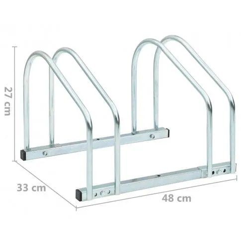 Wymiary metalowego stojaka na dwa rowery Sirin 2X