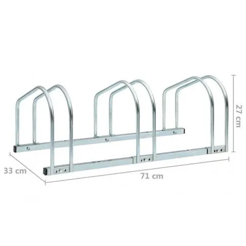 Wymiary metalowego stojaka na trzyrowery Sirin 3X