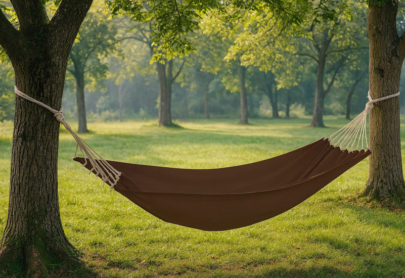 Brązowy dwuosobowy hamak Ronin