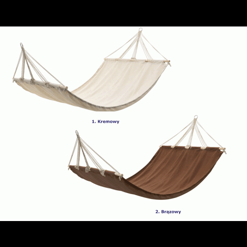 Szczegółowe zdjęcie nr 6 produktu Brązowy hamak z drążkiem  - Rindo