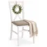 Białe drewniane krzesło skandynawskie krzyżak - Stellar