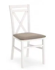 Białe drewniane krzesło skandynawskie krzyżak - Vegas