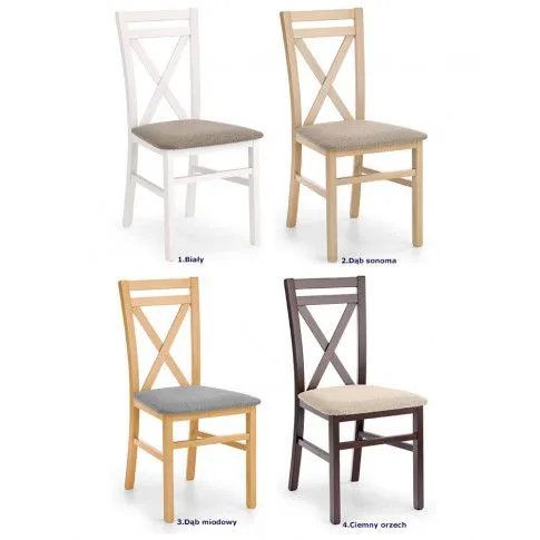 Szczegółowe zdjęcie nr 4 produktu Krzesło skandynawskie krzyżak Vegas - Biały