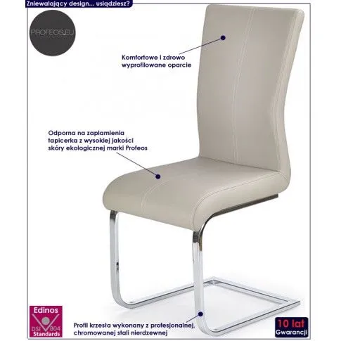 Fotografia Krzesło tapicerowane Bilena - cappuccino z kategorii Kuchnia i jadalnia