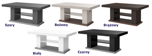Eleganckie ławostoły rozkładane Armila 2x - wysoki połysk