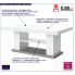 Fotografia Rozkładany ławostół biały wysoki połysk - Armila 2X z kategorii Inne stoliki i ławy