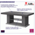 Fotografia Rozkładany ławostół szary wysoki połysk - Armila 2X z kategorii Ławy i stoliki