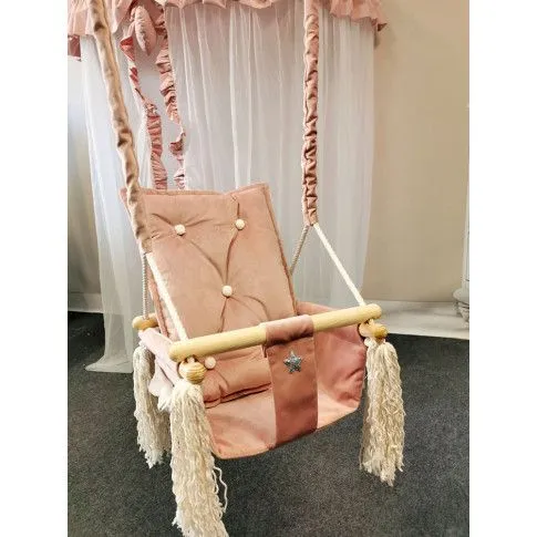 Szczegółowe zdjęcie nr 4 produktu Różowa huśtawka dla dziewczynki - Obilos