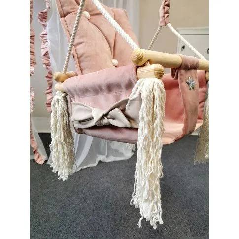 Szczegółowe zdjęcie nr 8 produktu Różowa huśtawka dla dziewczynki - Obilos