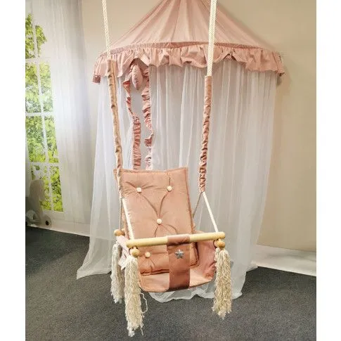 Szczegółowe zdjęcie nr 5 produktu Różowa huśtawka dla dziewczynki - Obilos