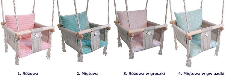 Huśtawka dziecięca z drewna sosnowego Rufi