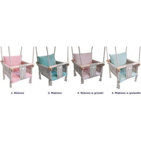 Szczegółowe zdjęcie nr 7 produktu Miętowa huśtawka dla dzieci w gwiazdki - Barma