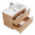 Zdjęcie wisząca szafka pod umywalkę Malta 3X Dąb 80 cm - sklep Edinos.pl
