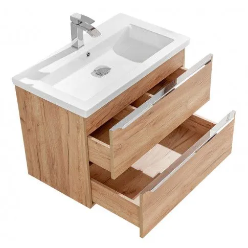 Zdjęcie wisząca szafka pod umywalkę Malta 3X Dąb 80 cm | Edinos.pl