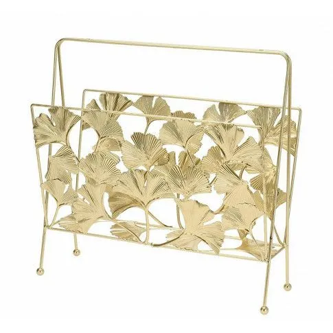 Złoty gazetnik Beline glamour do salonu