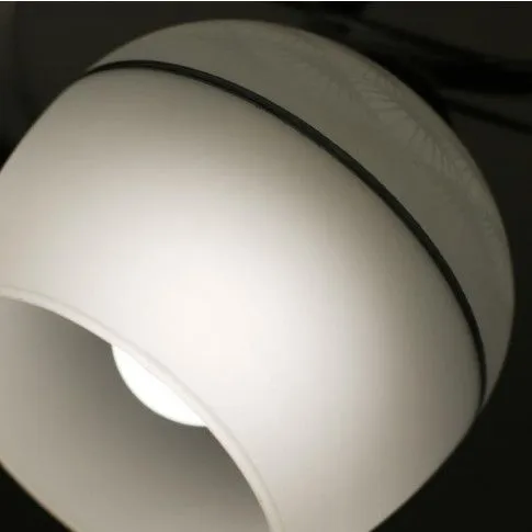 Szczegółowe zdjęcie nr 5 produktu Czarno-biały szklany żyrandol - EX47-Aleo