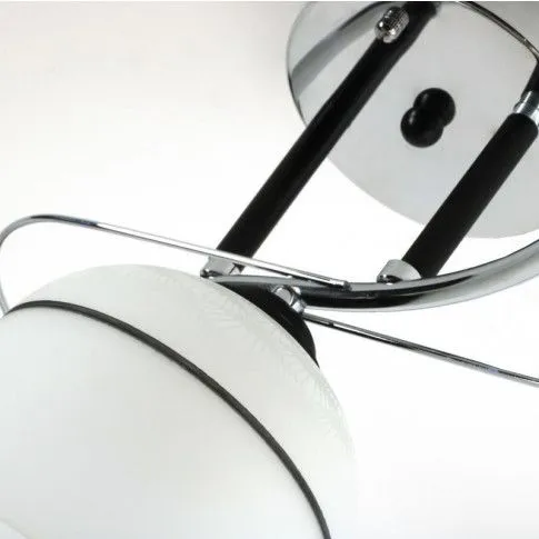 Szczegółowe zdjęcie nr 4 produktu Czarno-biały szklany żyrandol - EX47-Aleo