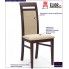 Fotografia Krzesło tapicerowane drewniane Tolen - ciemny orzech z kategorii Krzesła tapicerowane beżowe