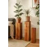 Komplet kwietników z drewna sheesham   Blocci