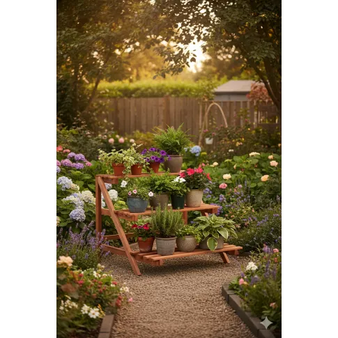 Regał na kwiaty z drewna cedrowego   Farel