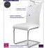 Fotografia Białe minimalistyczne krzesło na płozach - Eldor z kategorii Krzesła na płozach