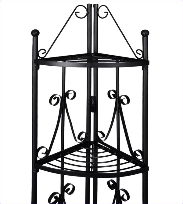 Czarny metalowy stojak na rośliny Avir