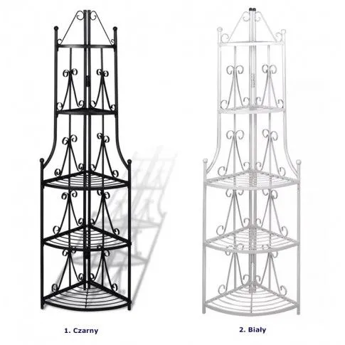 Dostępna kolorystyka narożnego metalowego kwietnika Ariss