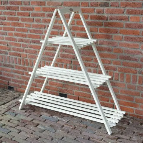 Zdjęcie oleandro Drabinka na kwiaty, 3-poziomowa, biała, CF69W | Edinos.pl