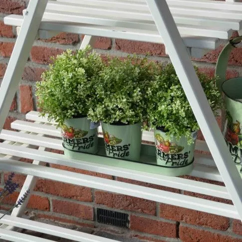 Szczegółowe zdjęcie nr 8 produktu Oleandro Drabinka na kwiaty, 3-poziomowa, biała, CF69W