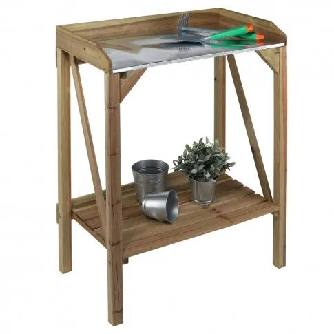 Fotografia HI Stół do sadzenia roślin, 70 x 41 x 87 cm, drewno jodłowe z kategorii 