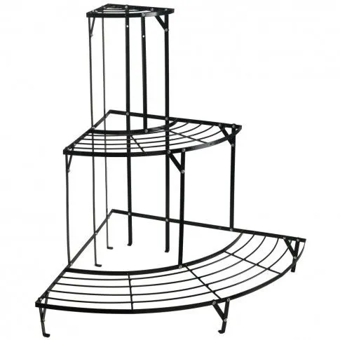 Fotografia Serindo 3-poziomowy stojak na kwiaty, zielony, 60x60x75 cm z kategorii 