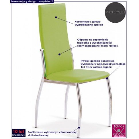Fotografia Tapicerowane krzesło Galder - zielone z kategorii Krzesła