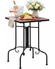 Terakotowo-biały stolik barowy – Neve w sklepie Edinos.pl