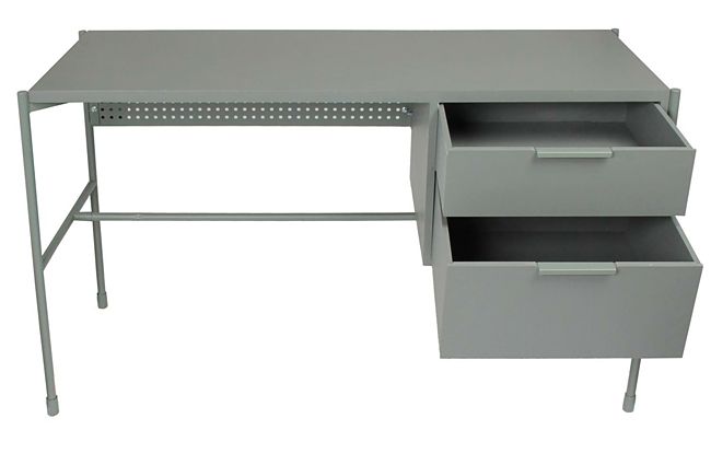 Skandynawskie biurko Karson - szare