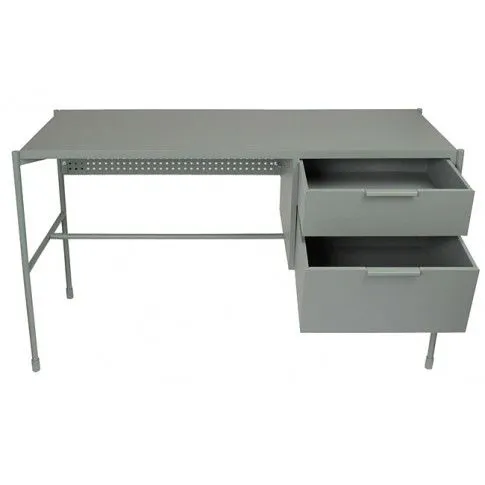 Zdjęcie skandynawskie biurko szare Karson wygodne | Edinos.pl