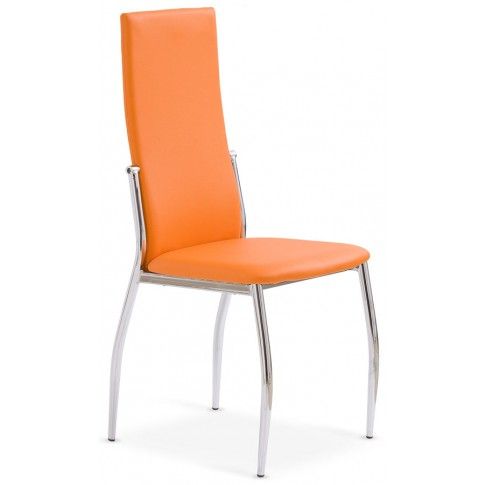 Zdjęcie produktu Tapicerowane krzesło Galder - pomarańczowe.
