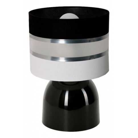 Czarna nowoczesna lampka nocna z abażurem EX68-Hadel